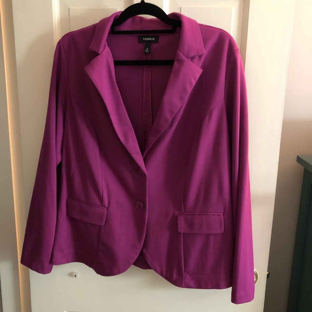 Fuchsia Torrid blazer size 2
